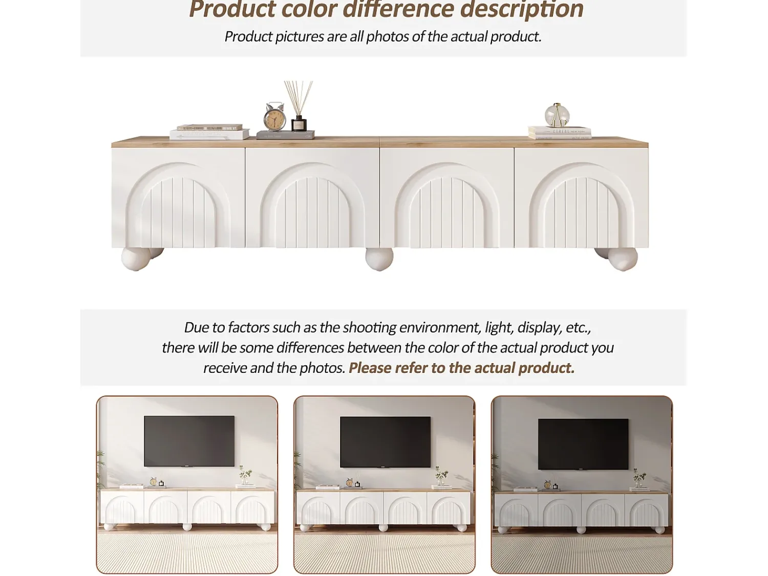 Móvel De Tv|ModernLuxe Móvel de TV 180x40x45 cm - 4 portas - design moderno - MDF - + Natural Branco