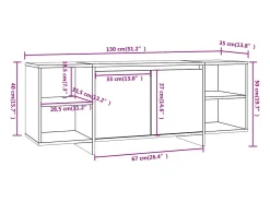 Móvel De Tv|vidaxl Móvel de TV 130x35x50 cm aglomerado Preto