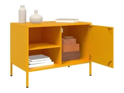 Móvel de TV 68x39x50,5 cm aço mostarda PT671971^ Móvel De Tv