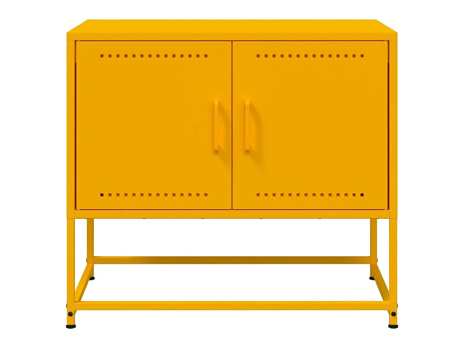 vidaxl Móvel de TV 68,5x39x60,5 cm aço mostarda^ Móvel De Tv