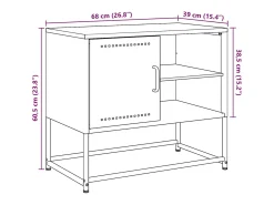 Móvel De Tv*vidaxl Móvel de TV 68x39x60,5 cm aço mostarda Amarelo