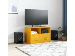 Móvel De Tv* Móvel de TV 67x39x44 cm aço mostarda PT696276 Amarelo