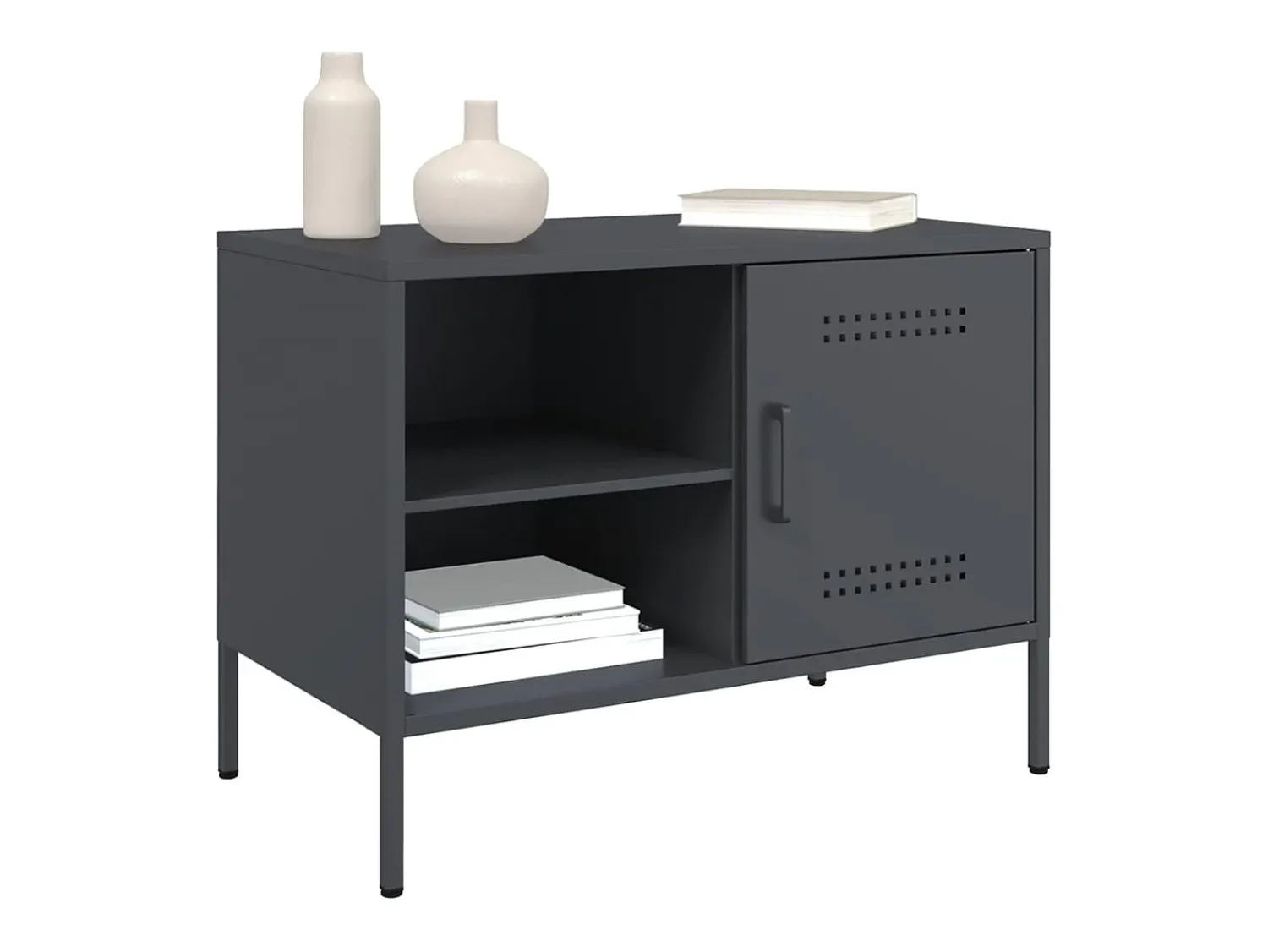 Móvel De Tv| Móvel de TV 68x39x50,5 cm aço antracite PT707316 Cinza antracite
