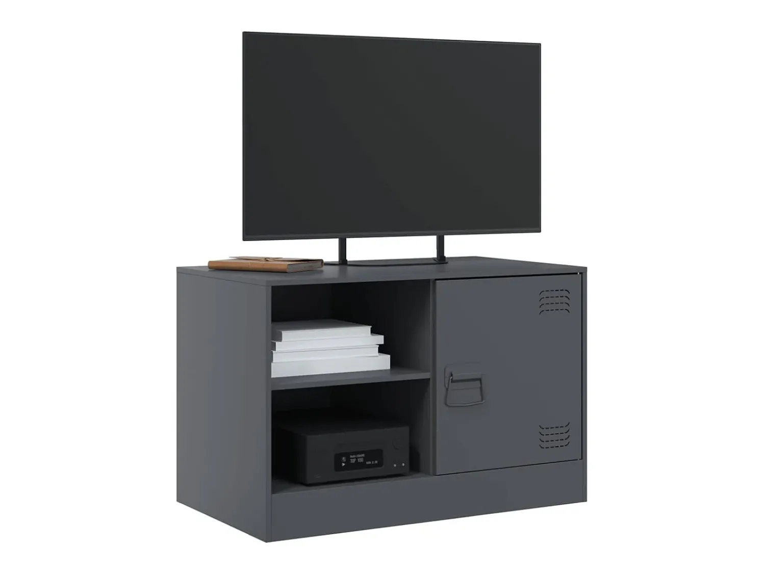 Móvel De Tv| Móvel de TV 67x39x44 cm aço antracite PT307648 Cinza antracite