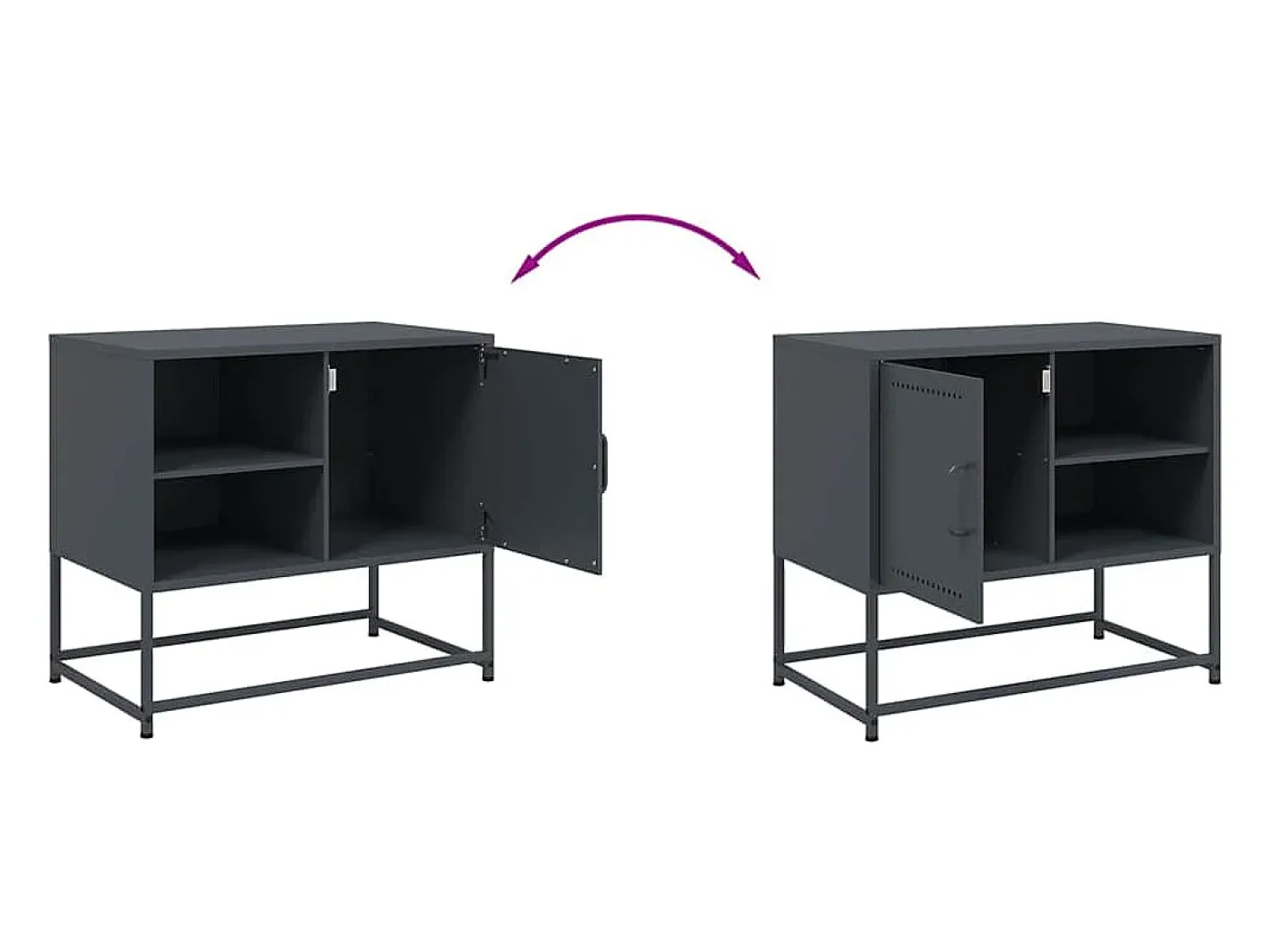 Móvel De Tv|vidaxl Móvel de TV 68x39x60,5 cm aço antracite Cinza antracite