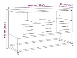 Móvel De Tv|vidaxl Móvel de TV 100,5x39x60,5 cm aço Branco