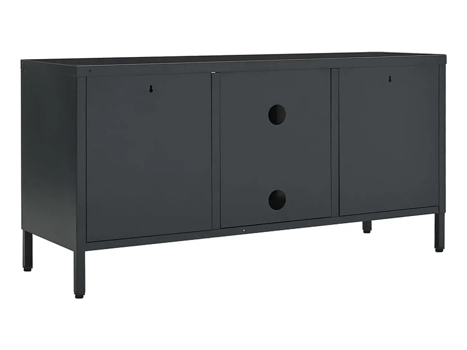 Online Móvel de TV 105x35x52 cm aço e vidro antracite PT682039 Cinza antracite