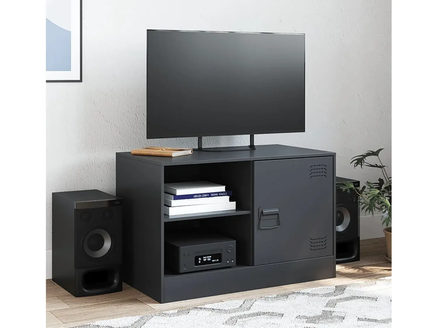 Móvel de TV 67x39x44 cm aço PT991427^ Móvel De Tv