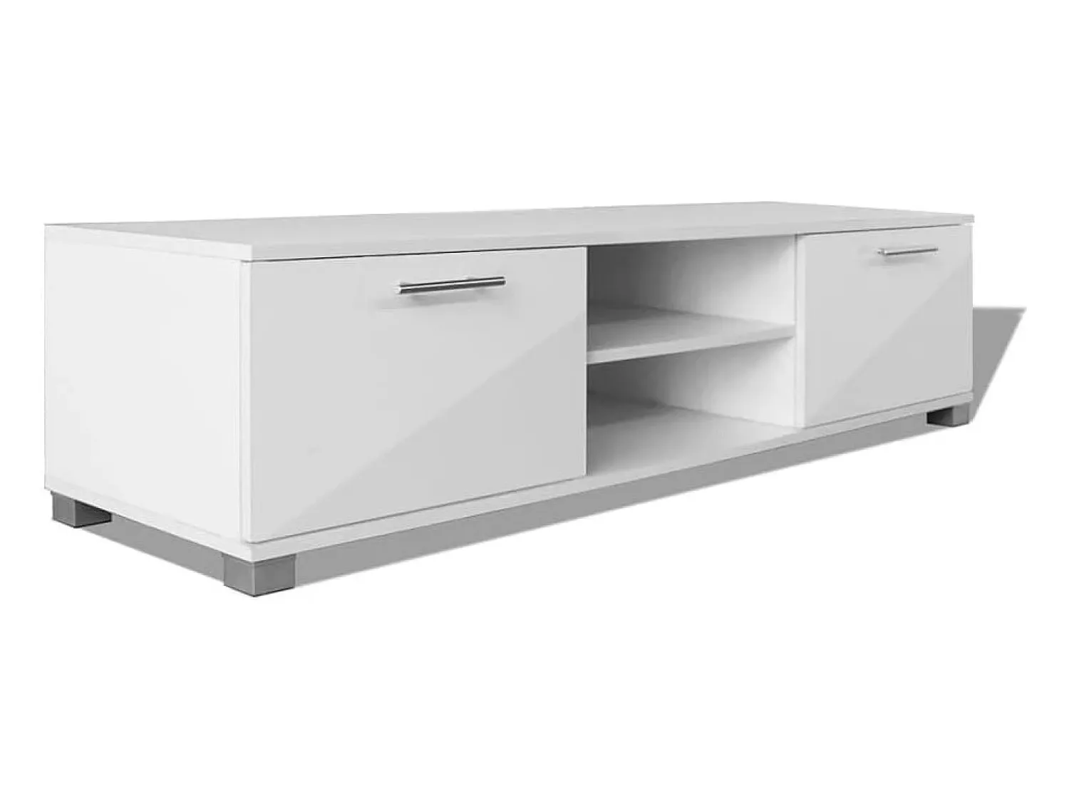 vidaxl Móvel de TV 120x40,5x35 cm branco brilhante^ Móvel De Tv