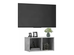 Móvel De Tv| Móvel de TV 72x35x36,5 cm derivados de madeira cimento PT343257 Cinzento