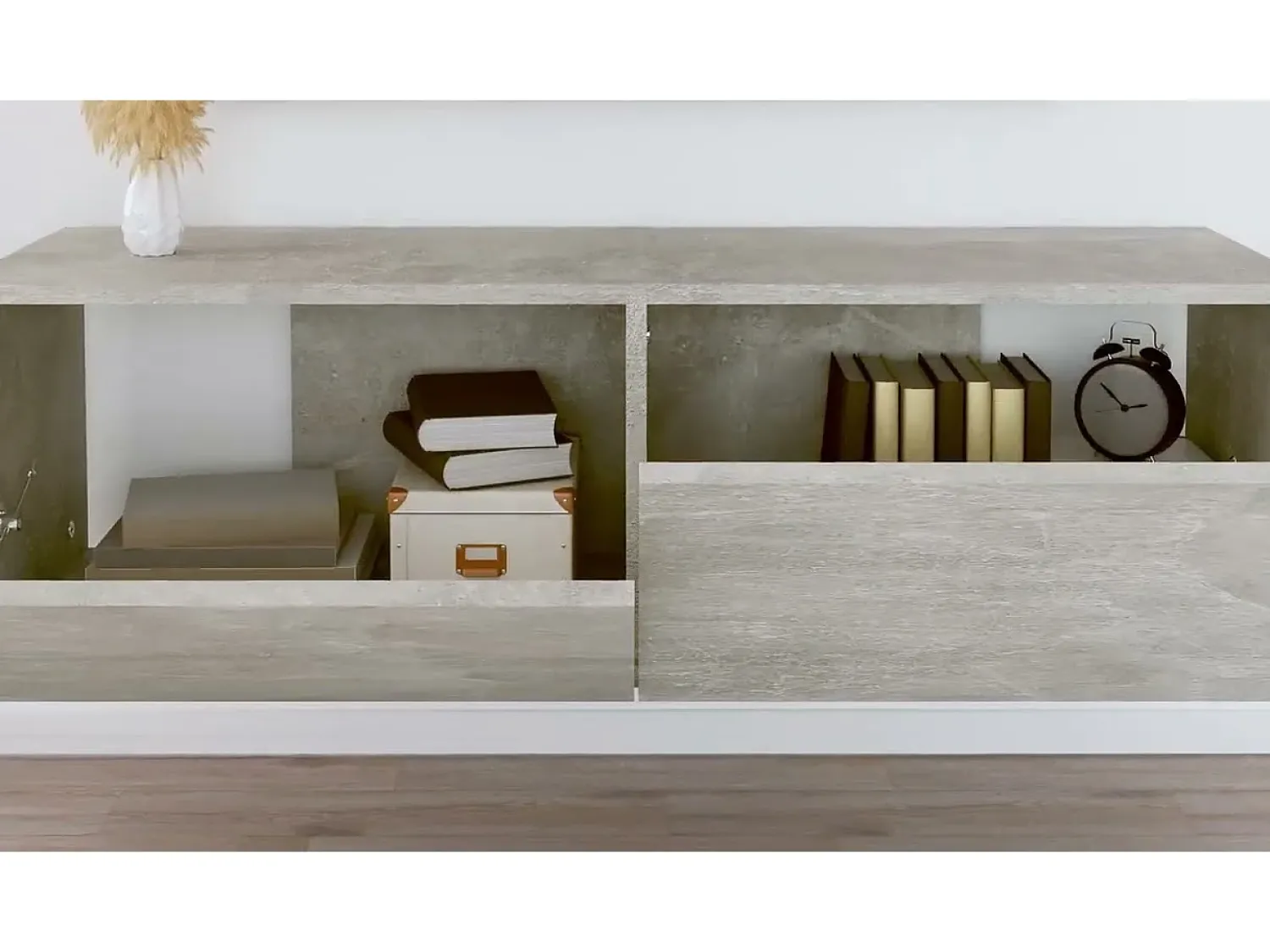 Móvel De Tv|vidaxl Móvel de TV 100x30x30 cm derivados de madeira cimento Cinzento