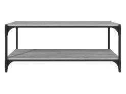 Móvel De Tv|vidaxl Móvel de TV 100x33x41 cm derivados madeira/aço sonoma Cinzento