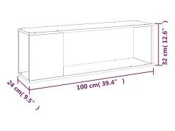 Móvel De Tv*vidaxl Móvel de TV 100x24x32 cm derivados madeira carvalho Castanho