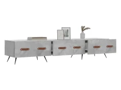 Móvel De Tv|vidaxl Móvel de TV 150x36x30 cm derivados de madeira cimento Cinzento