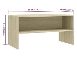 Móvel De Tv|vidaxl Móvel de TV 80x40x40 cm derivados de madeira carvalho sonoma Castanho