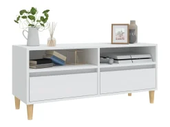 Móvel De Tv|vidaxl Móvel de TV 100x34,5x44,5 cm derivados de madeira Branco