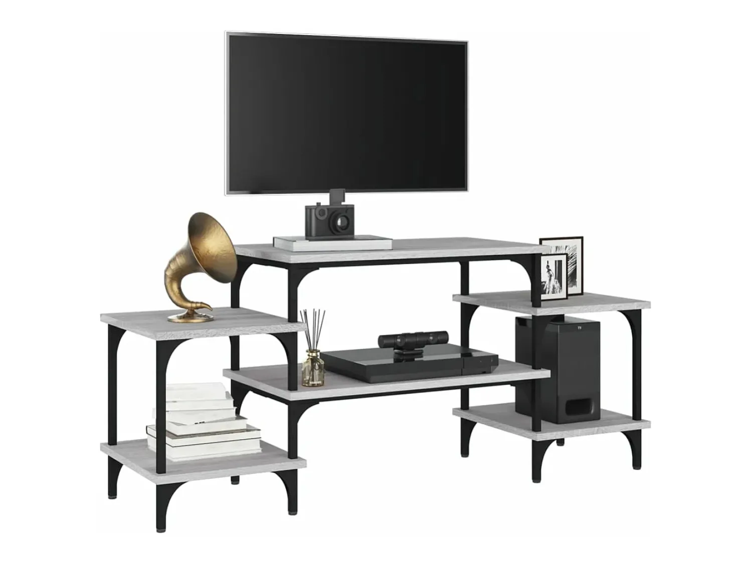 Móvel De Tv| Móvel de TV 117x35x52 cm derivados de madeira sonoma PT409548 Cinzento