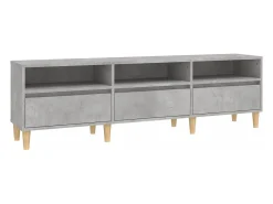 Móvel De Tv* Móvel de TV 150x30x44,5 cm derivados de madeira cinza cimento PT248309 Cinzento