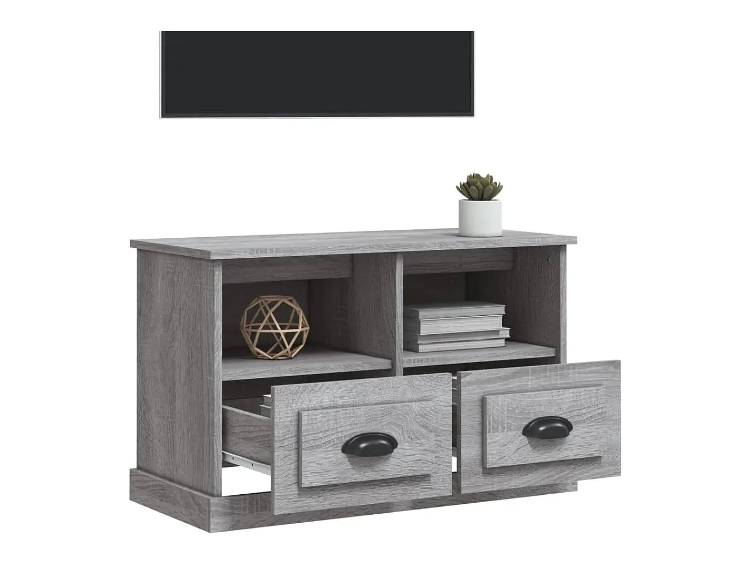 Móvel De Tv| Móvel de TV 80x35x50 cm derivados de madeira sonoma PT219057 Cinzento