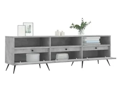 Móvel de TV 150x30x44,5 cm derivados de madeira cinza cimento PT918066^ Móvel De Tv