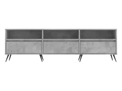 Móvel de TV 150x30x44,5 cm derivados de madeira cinza cimento PT918066^ Móvel De Tv
