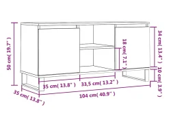 Móvel De Tv|vidaxl Móvel de TV 104x35x50 cm derivados de madeira sonoma Cinzento