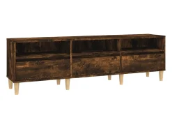 Clearance Móvel de TV 150x30x44,5 cm derivados de madeira carvalho fumado PT106489 Castanho