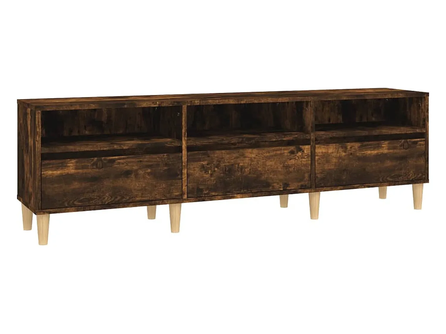Clearance Móvel de TV 150x30x44,5 cm derivados de madeira carvalho fumado PT106489 Castanho