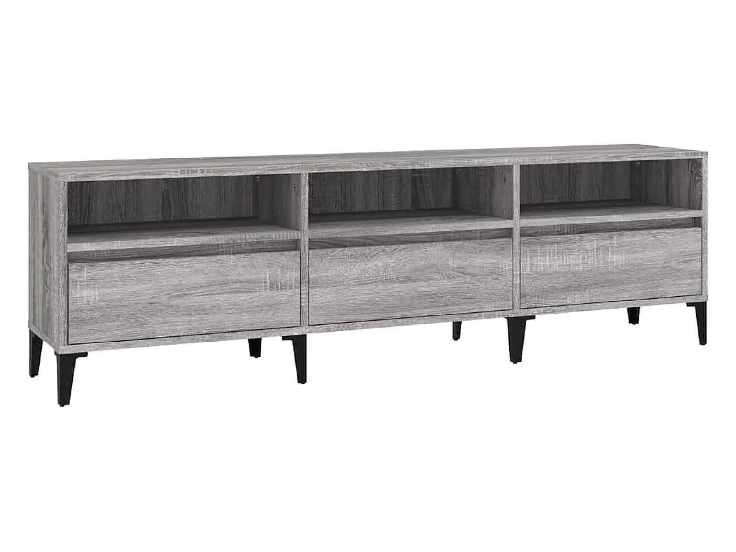 Móvel De Tv| Móvel de TV 150x30x44,5 cm derivados de madeira sonoma PT358111 Cinzento