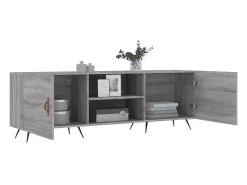 Móvel De Tv| Móvel de TV 150x30x50 cm derivados de madeira sonoma PT310089 Cinzento