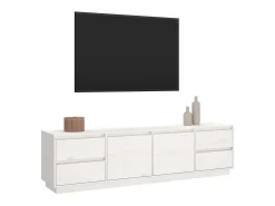 Móvel De Tv| Móvel de TV 176x37x47,5 cm madeira de pinho maciça PT562023 Branco