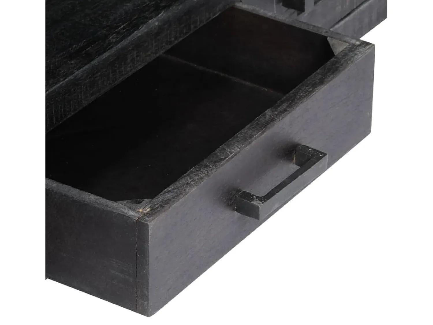 Móvel De Tv|vidaxl Móvel de TV 118x30x40 cm madeira de mangueira maciça Preto