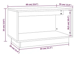Hot vidaxl Móvel de TV 60x35x35 cm madeira de pinho maciça Castanho