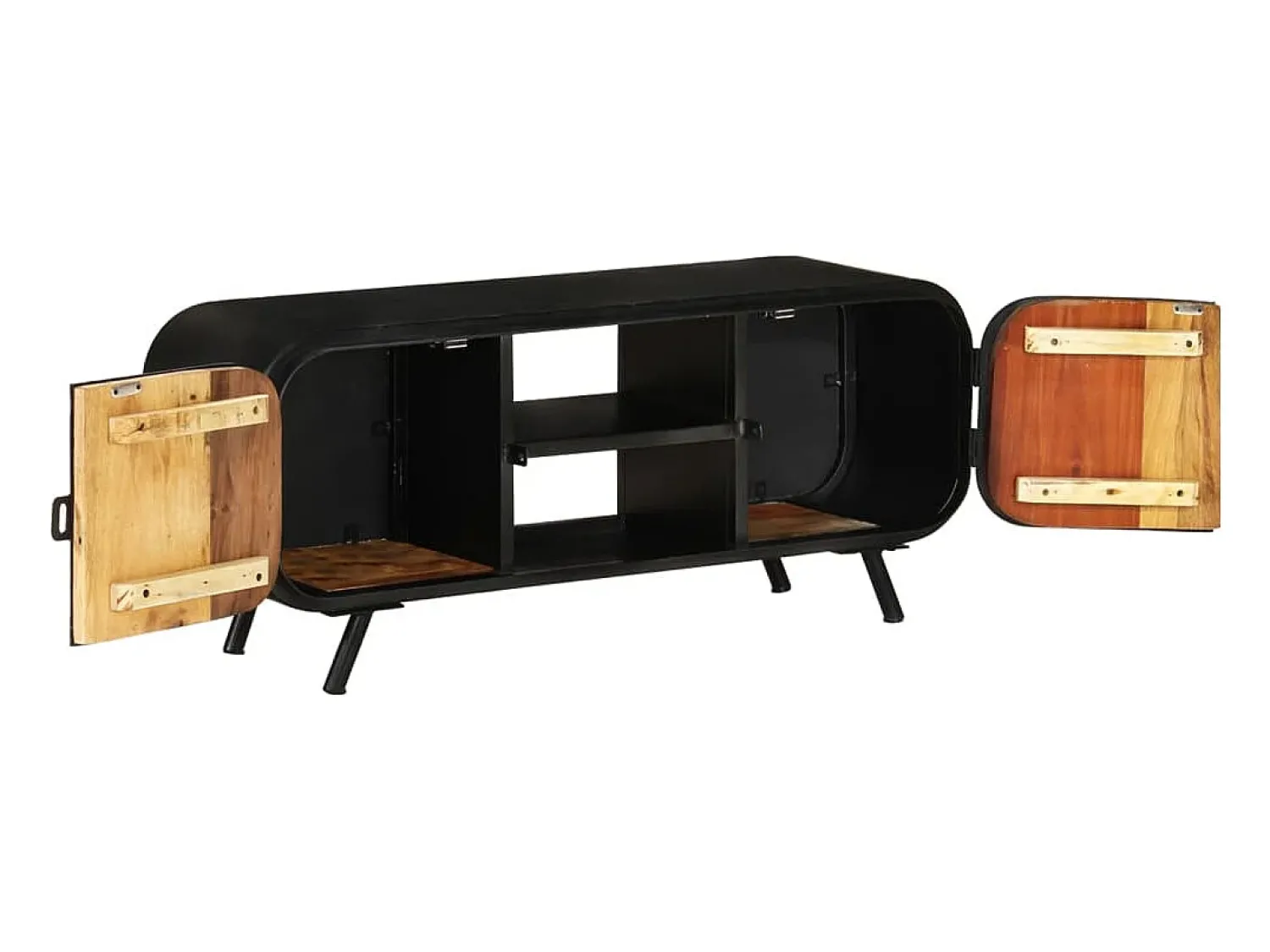 Móvel De Tv| Móvel de TV 110x30x45 cm madeira recuperada maciça PT249456 Castanho