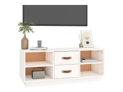 Móvel De Tv*vidaxl Móvel de TV 100x34x40 cm madeira de pinho maciça Branco