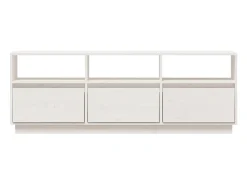 Móvel De Tv* Móvel de TV 140x37x50 cm madeira de pinho maciça PT146258 Branco