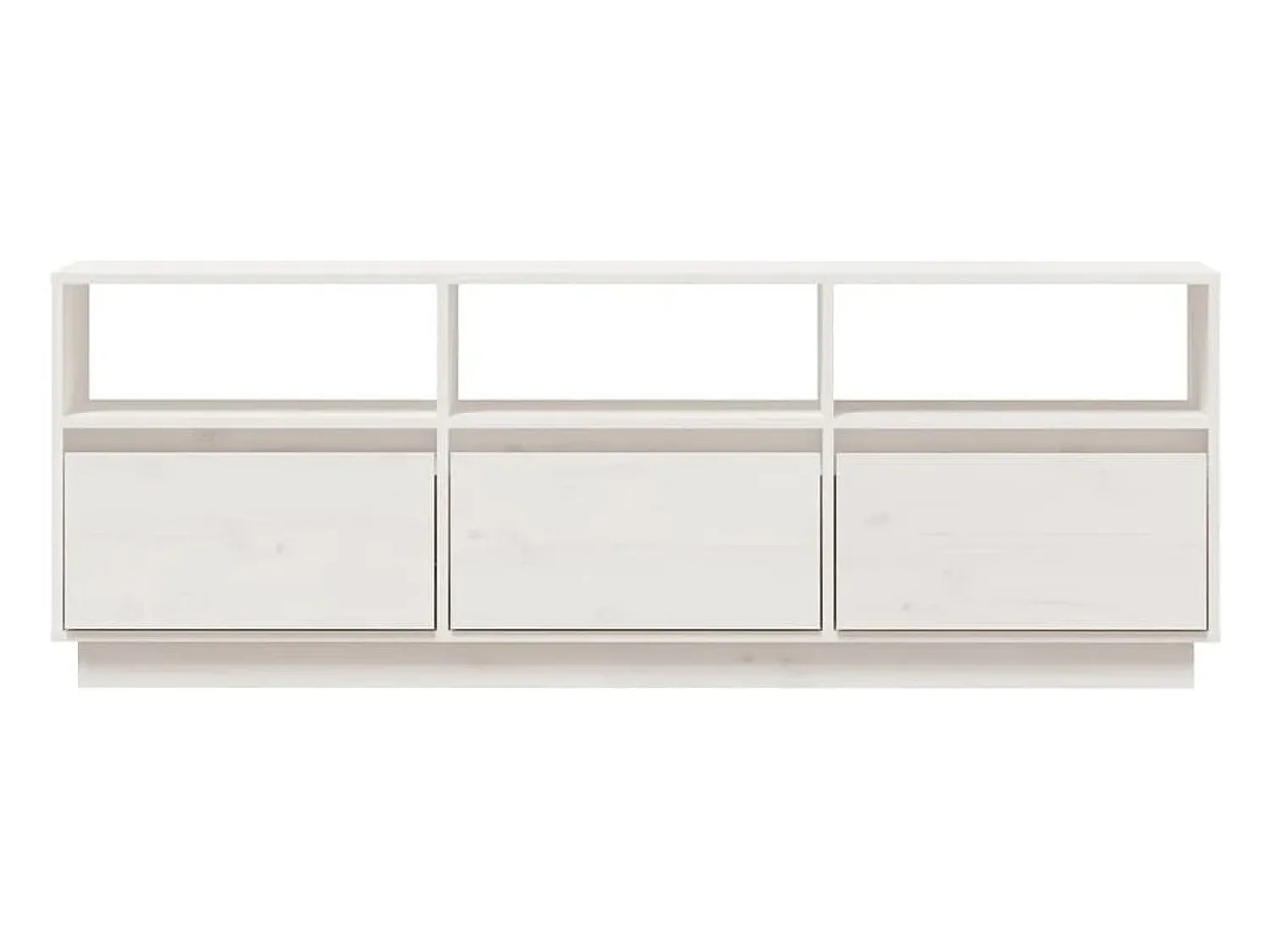 Móvel De Tv* Móvel de TV 140x37x50 cm madeira de pinho maciça PT146258 Branco
