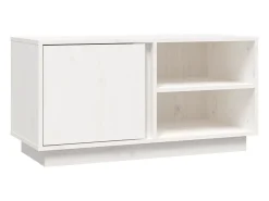Móvel De Tv*vidaxl Móvel de TV 80x35x40,5 cm madeira de pinho maciça Branco