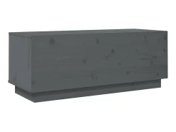 Móvel De Tv| Móvel de TV 90x35x35 cm madeira de pinho maciça cinza PT397673 Cinzento