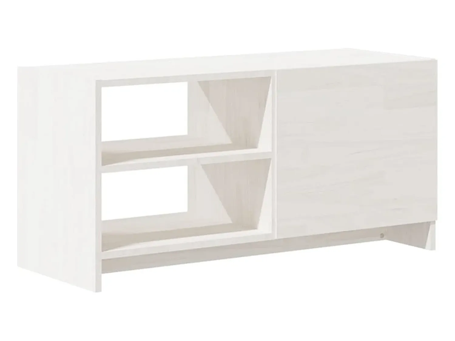 Best vidaxl Móvel de TV 80x31x39 cm madeira de pinho maciça Branco
