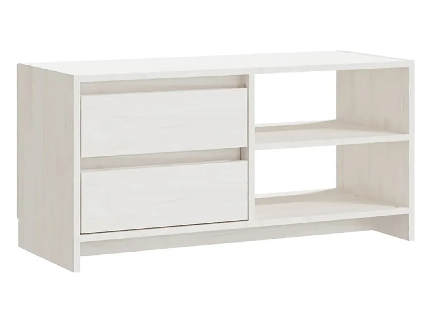 Best vidaxl Móvel de TV 80x31x39 cm madeira de pinho maciça Branco