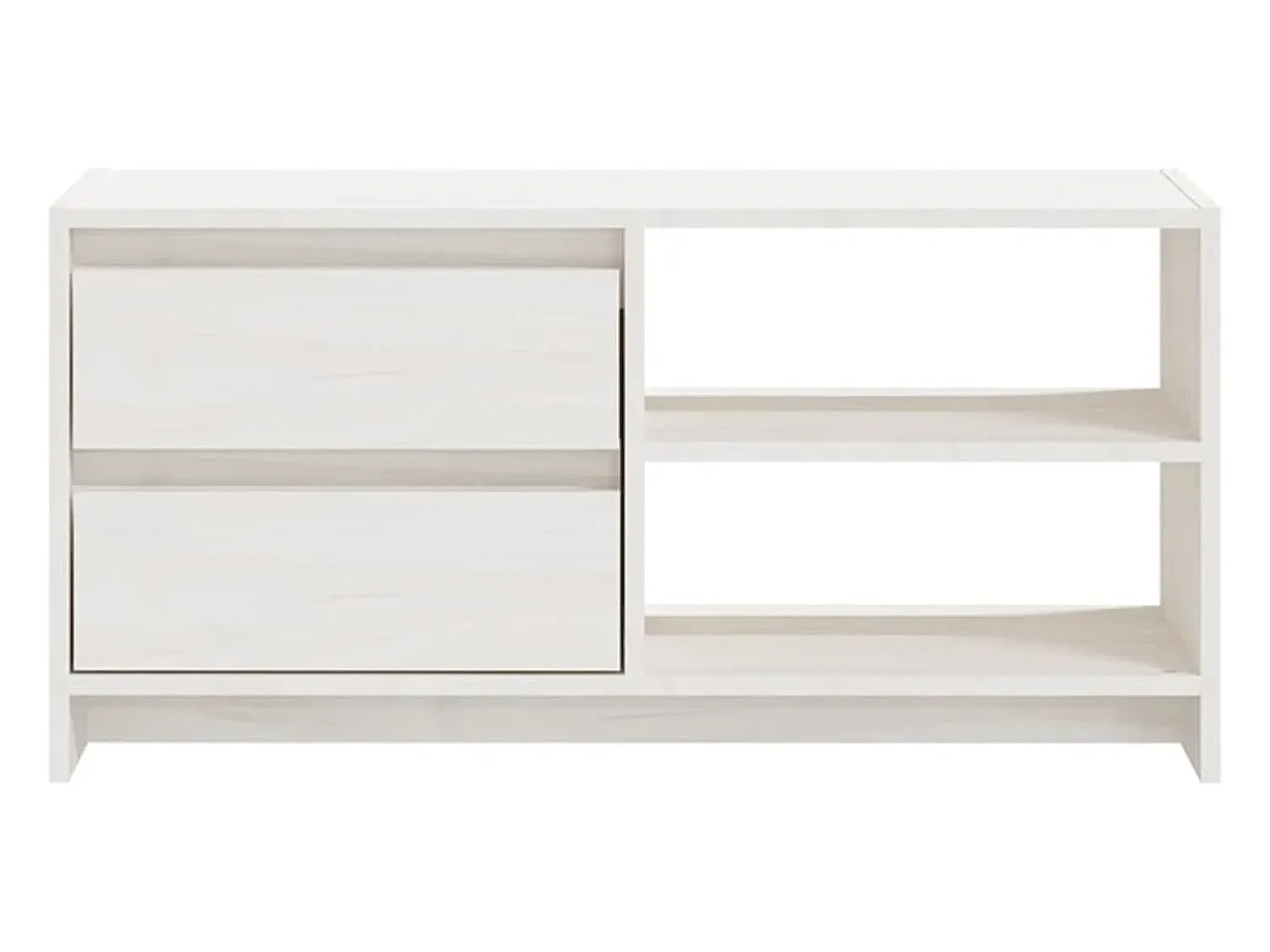 Best vidaxl Móvel de TV 80x31x39 cm madeira de pinho maciça Branco