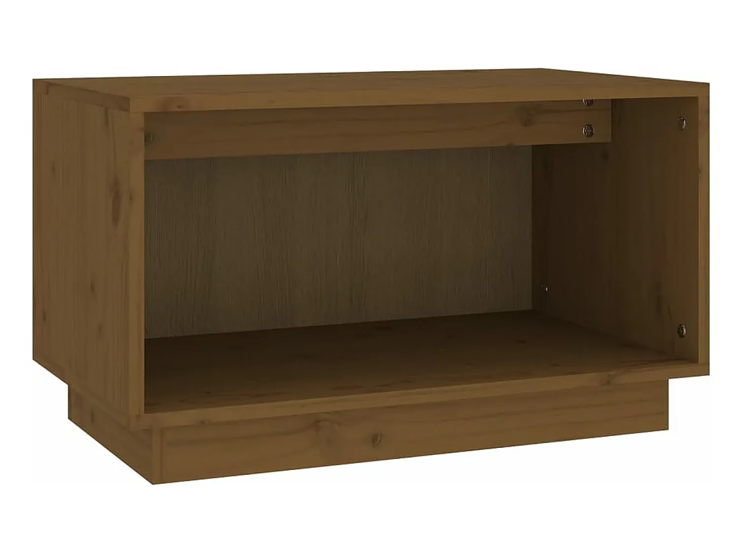 Discount vidaxl Móvel de TV 60x35x35 cm madeira de pinho maciça mel Castanho