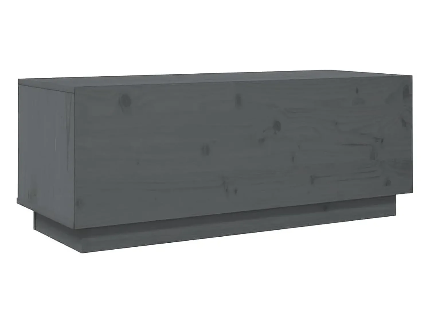 vidaxl Móvel de TV 90x35x35 cm madeira de pinho maciça cinza^ Móvel De Tv