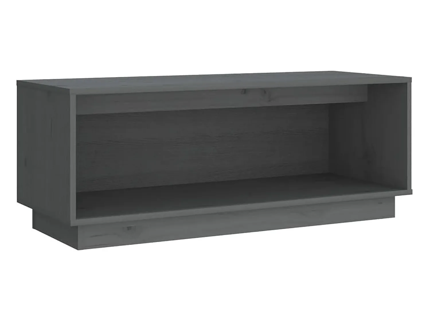 vidaxl Móvel de TV 90x35x35 cm madeira de pinho maciça cinza^ Móvel De Tv