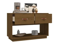 Móvel De Tv| Móvel de TV 90x40x60 cm madeira de pinho maciça mel PT614433 Castanho