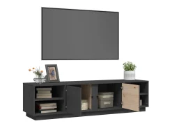 Móvel De Tv* Móvel de TV 156x40x40 cm madeira de pinho maciça PT925321 Cinzento