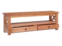 Móvel De Tv* Móvel de TV 120x30x40 cm madeira de mogno maciça PT735664 Castanho
