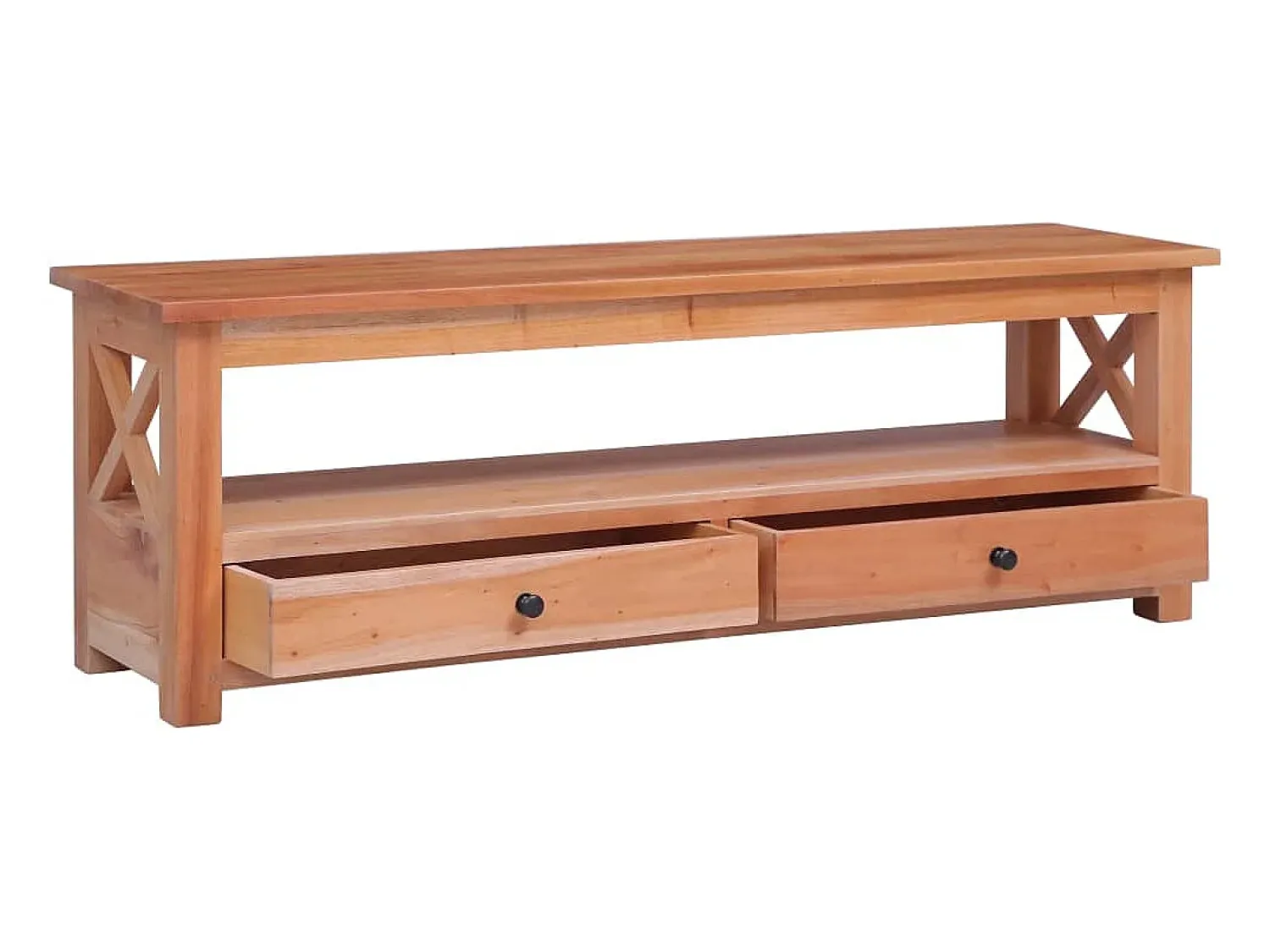 Móvel De Tv* Móvel de TV 120x30x40 cm madeira de mogno maciça PT735664 Castanho