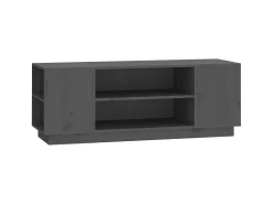 Móvel De Tv| Móvel de TV 110x35x40,5 cm madeira de pinho maciça PT853386 Cinzento